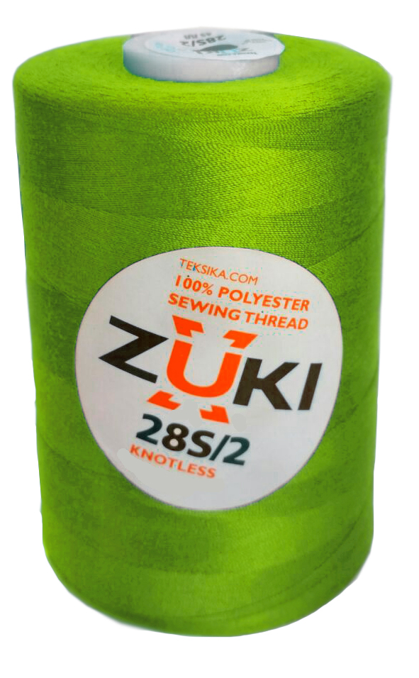Изображение ткани нитки zuki 28s/2 салатовий №201 (5000 м)
