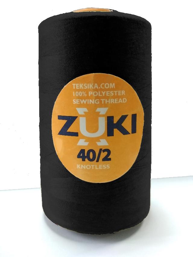Изображение ткани нитки zuki 40/2 чорний  (4572 м)