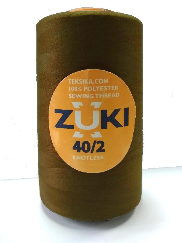 Изображение ткани нитки zuki 40/2 темно-оливковий №421 (4572 м)